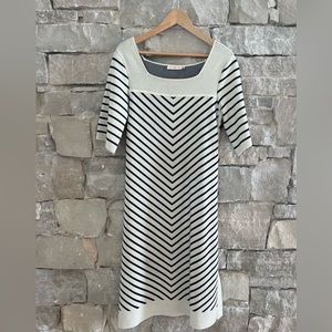 Tory Burch navy blue striped dress. Size M/M